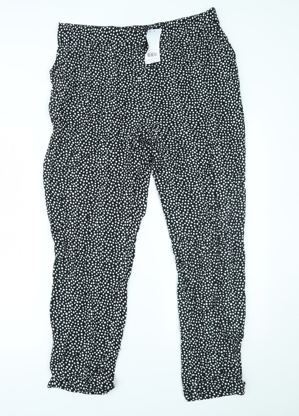 Dorothy Perkins Womens Black Polka Dot  Trousers  Size 16 L27 in