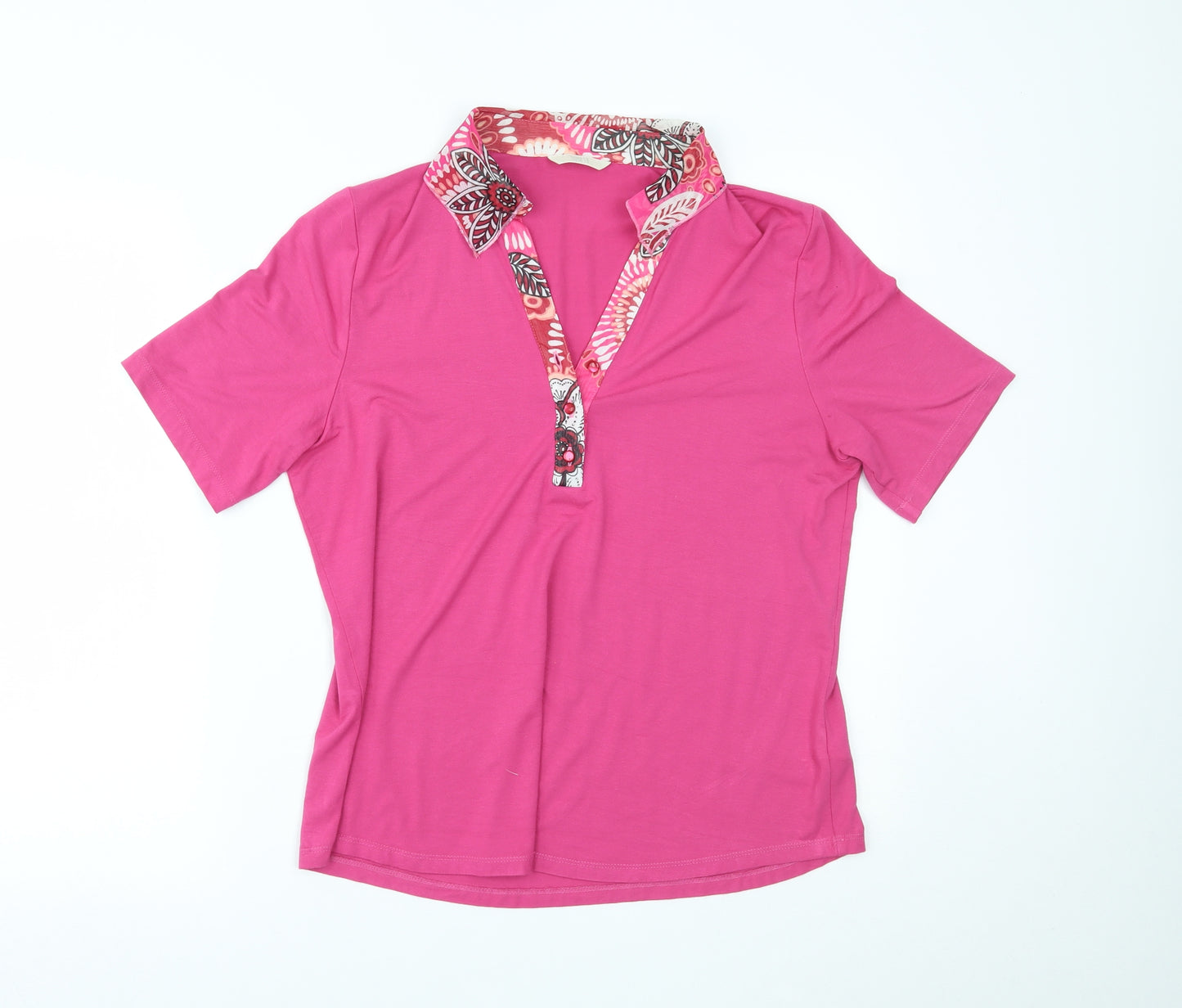Marks and Spencer Womens Pink   Basic Polo Size 16
