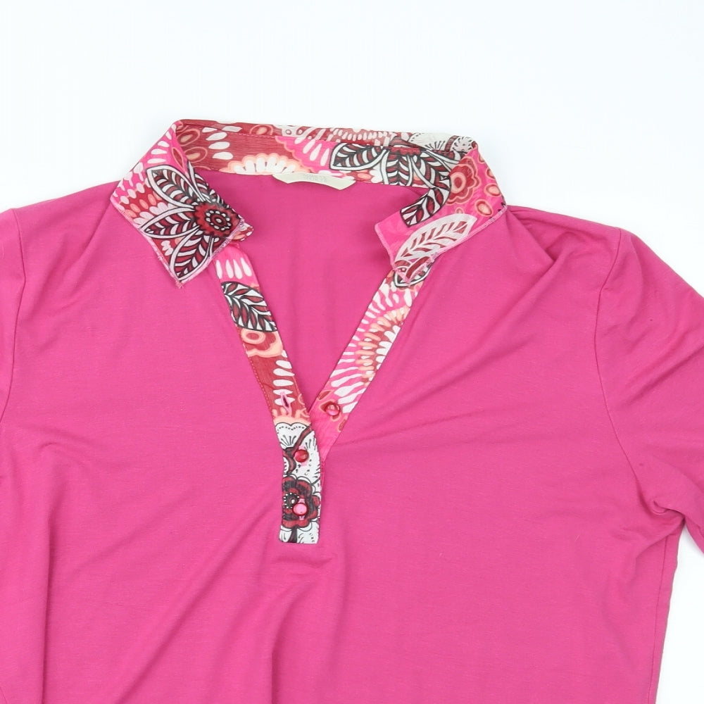 Marks and Spencer Womens Pink   Basic Polo Size 16