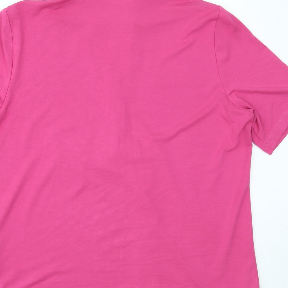 Marks and Spencer Womens Pink   Basic Polo Size 16