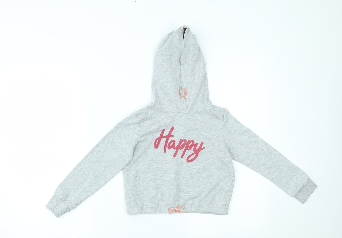 LILY&DAN Girls Grey   Pullover Hoodie Size 7-8 Years