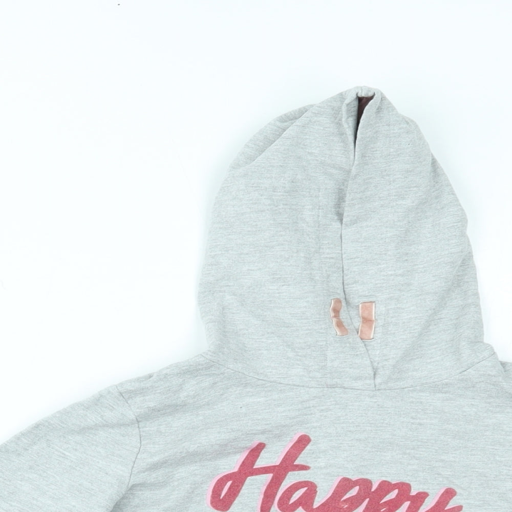 LILY&DAN Girls Grey   Pullover Hoodie Size 7-8 Years