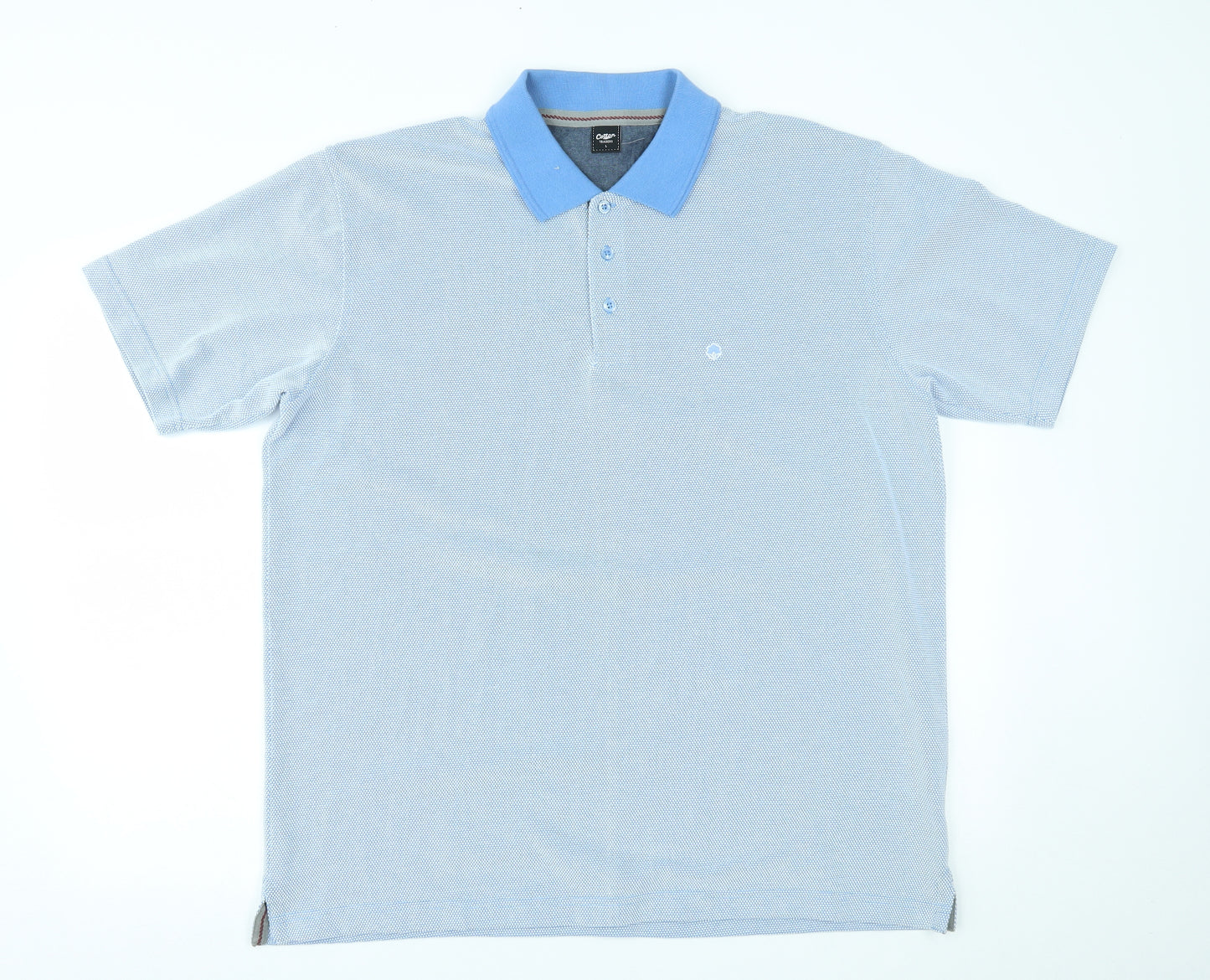 Cotton Traders Mens Blue    Polo Size L
