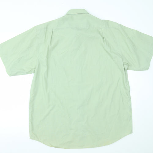 Berkertex Mens Green    Button-Up Size 16.5