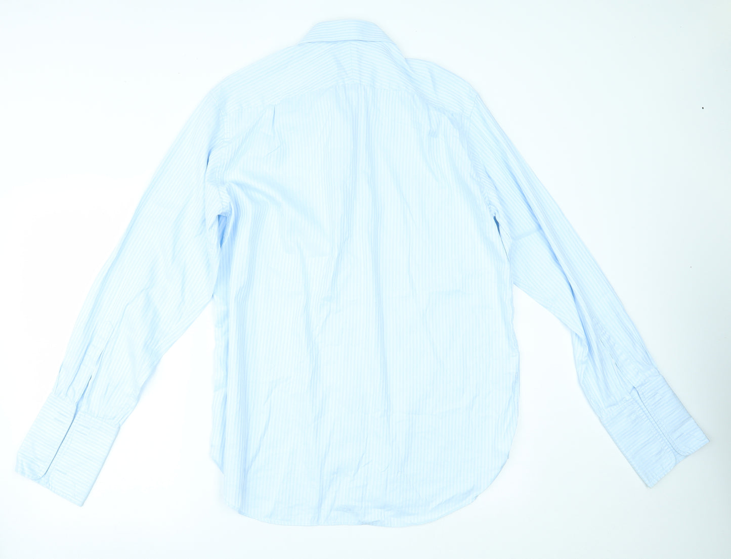 Marks and Spencer Mens Blue Striped   Dress Shirt Size 16.5
