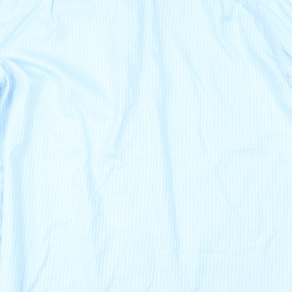 Marks and Spencer Mens Blue Striped   Dress Shirt Size 16.5