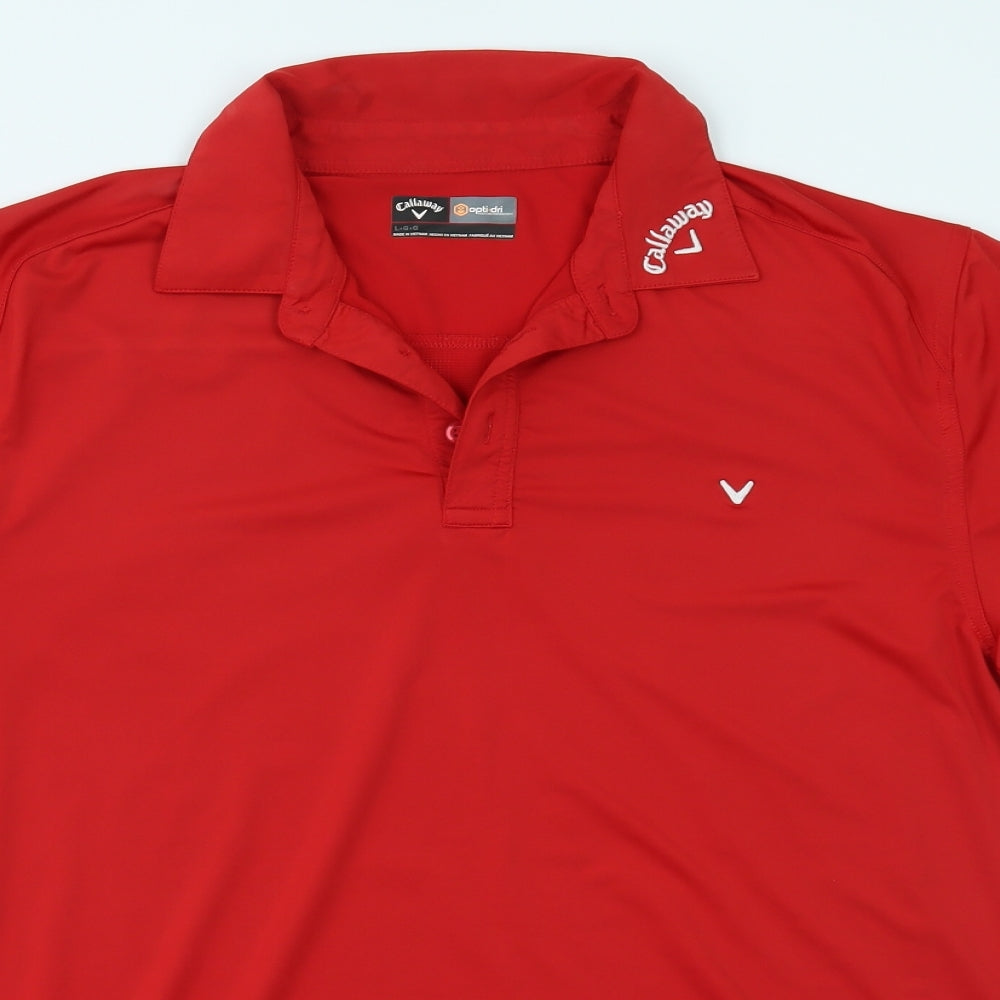 Callaway Mens Red    Polo Size L