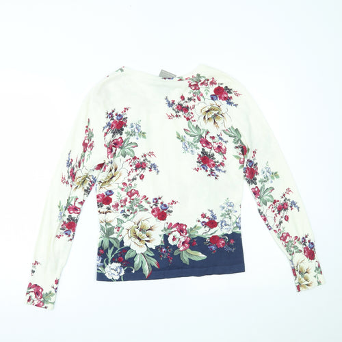 Oasis Womens Multicoloured Floral  Cardigan Jumper Size M