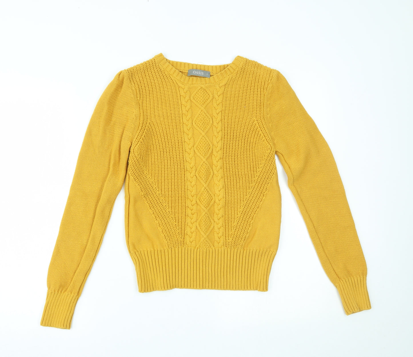 Oasis Womens Yellow   Pullover Jumper Size S