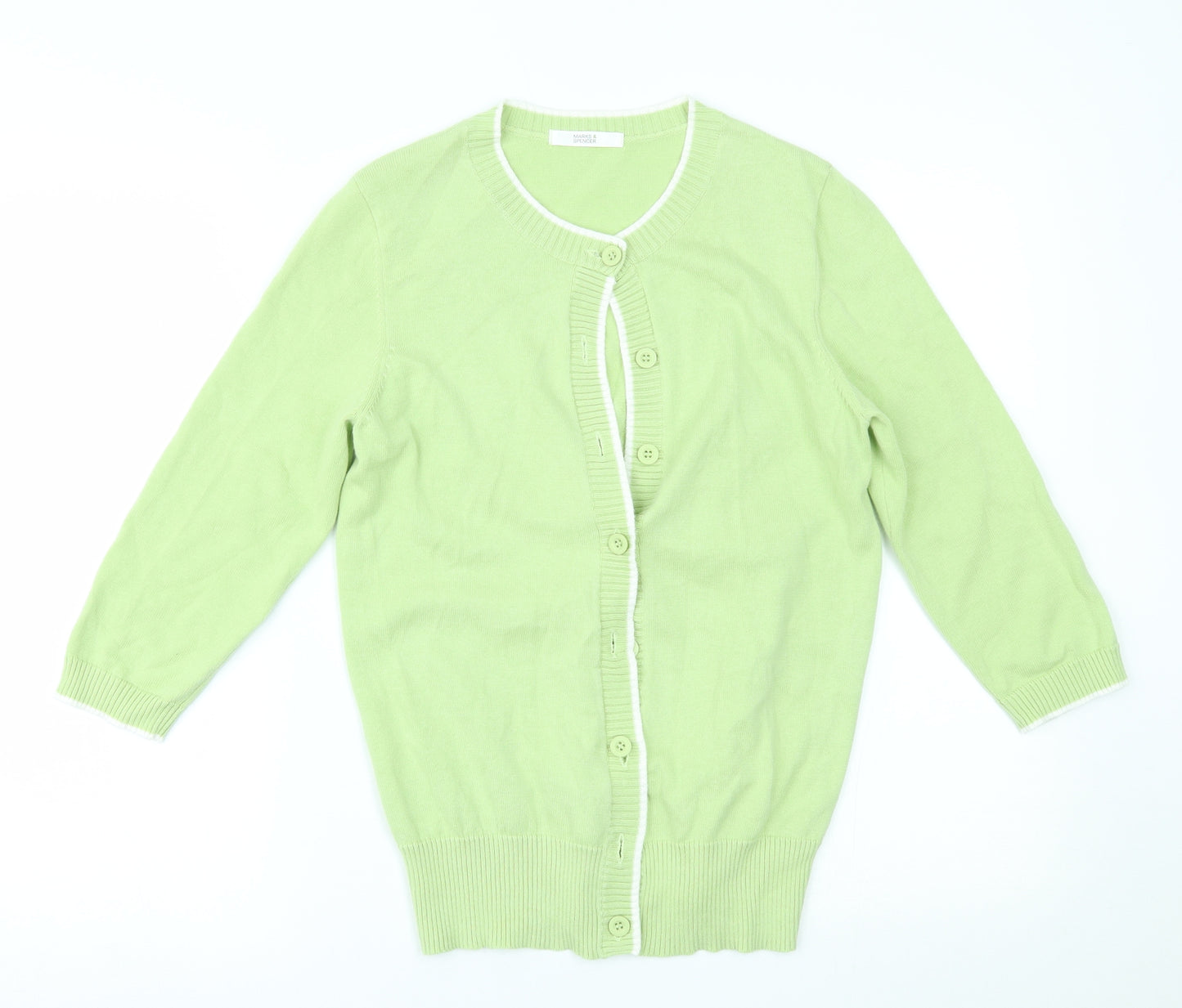 Marks and Spencer Womens Green   Cardigan Jumper Size 10