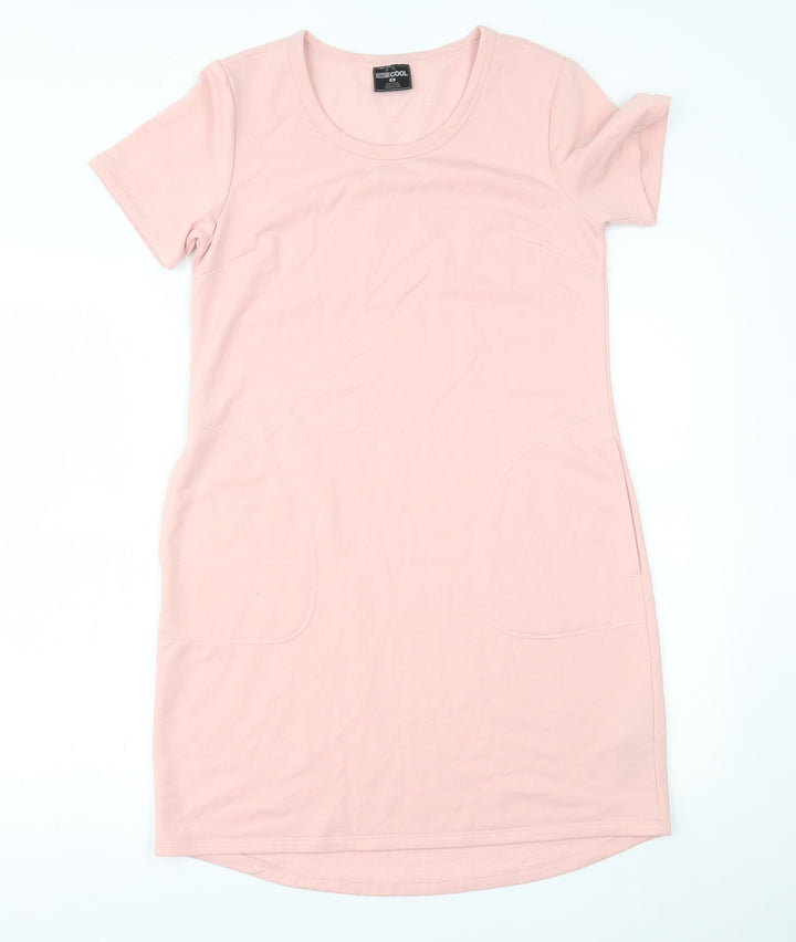 32 cool Womens Pink T-Shirt Dress Size S