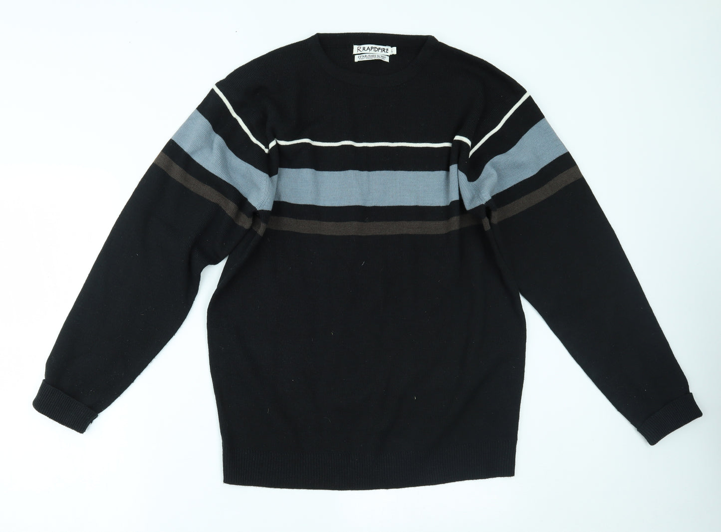 Rapid Fire Mens Black   Pullover Jumper Size L
