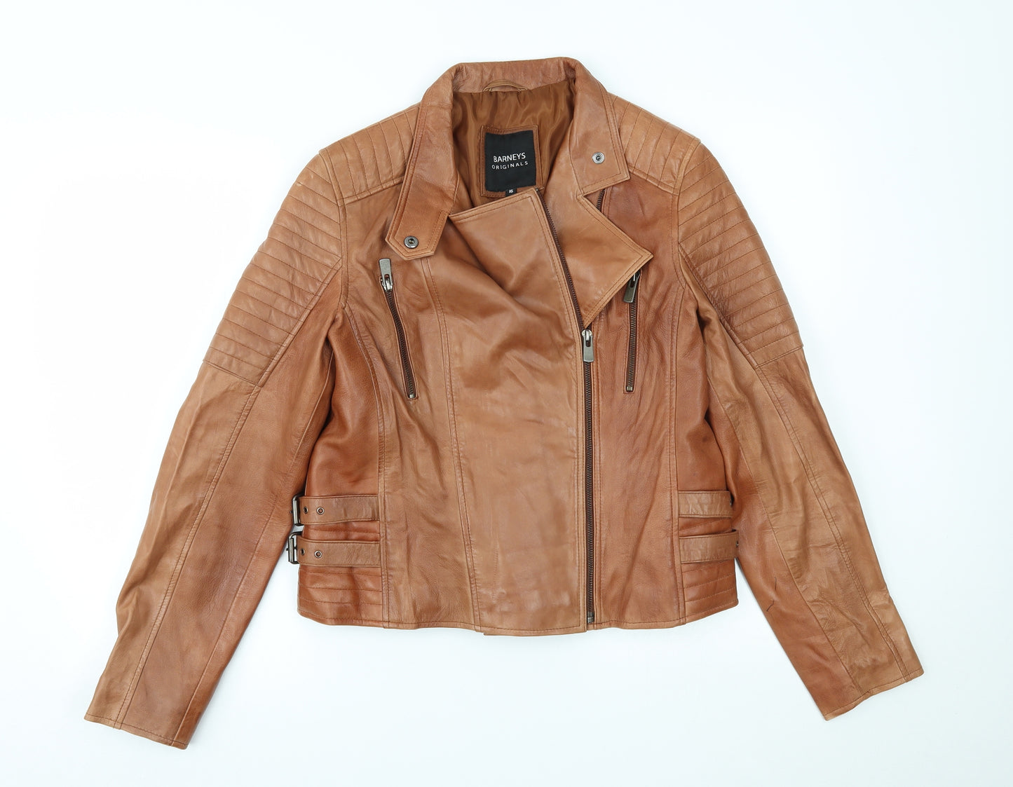 Barneys Womens Brown   Motorcycle Jacket Coat Size 16