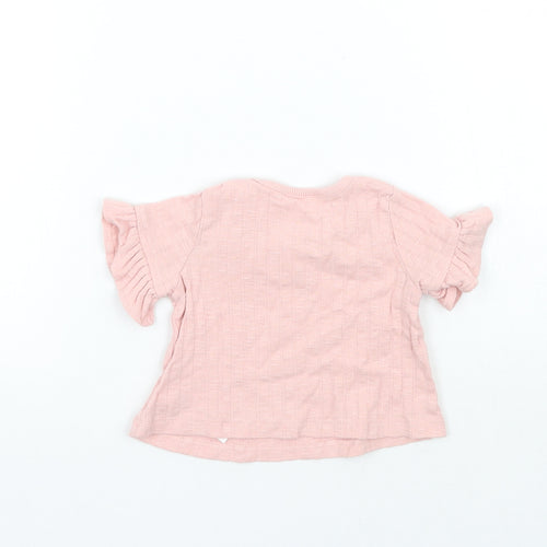 George Girls Pink   Basic T-Shirt Size 0-3 Months