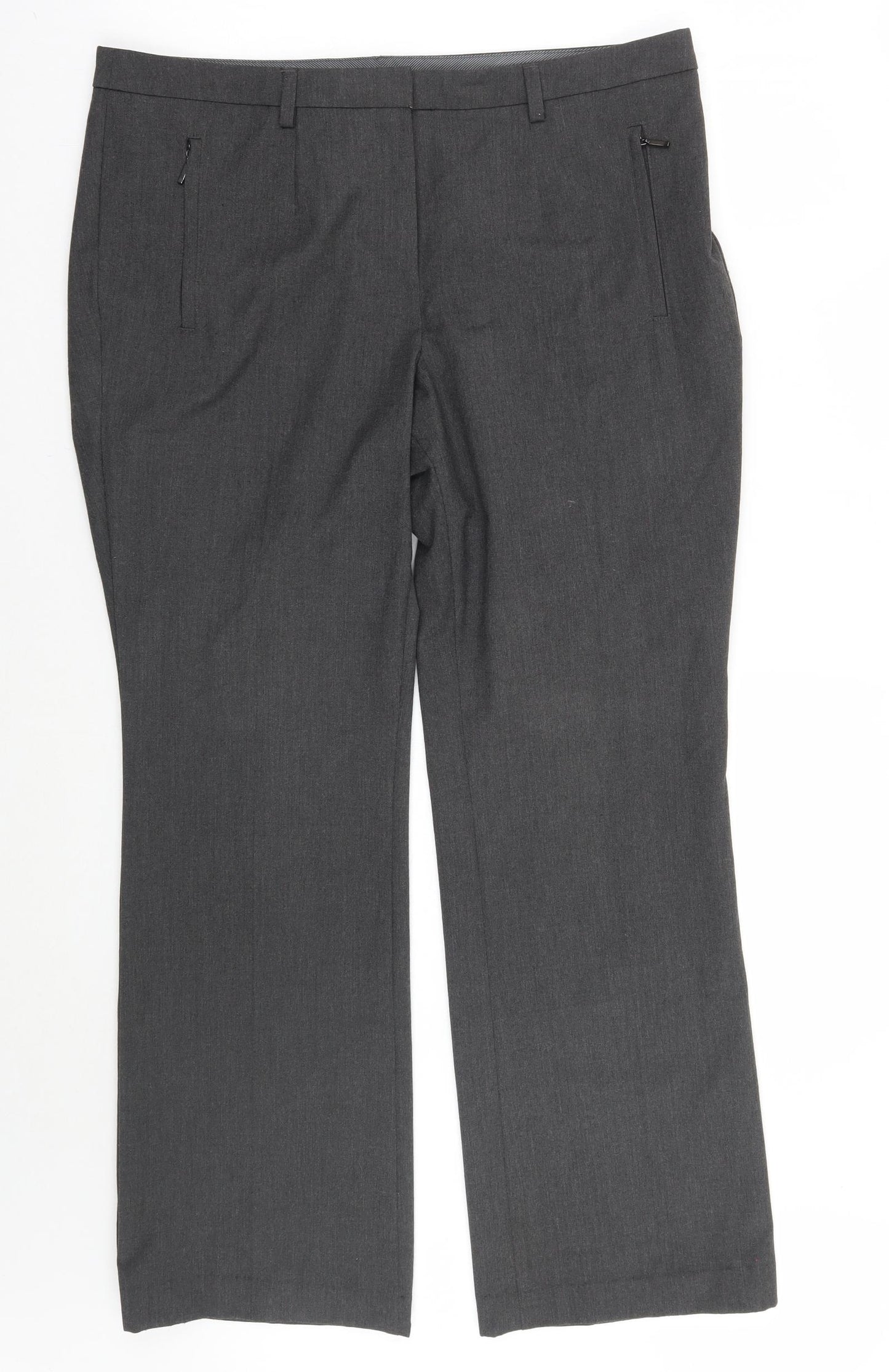 Marks and Spencer Womens Grey   Trousers  Size 14 L30 in