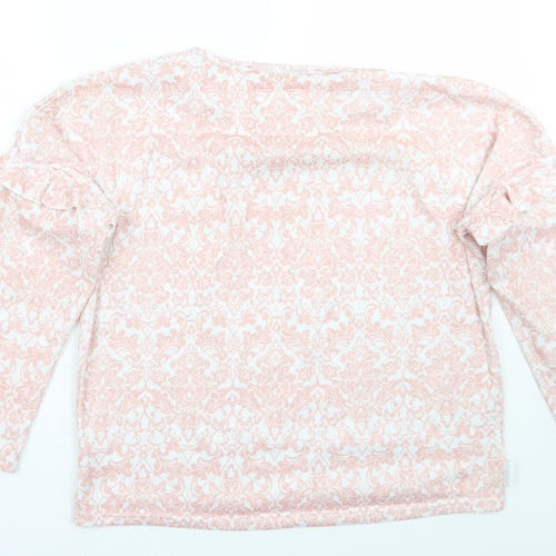 TU Womens White Floral  Pullover Jumper Size 12