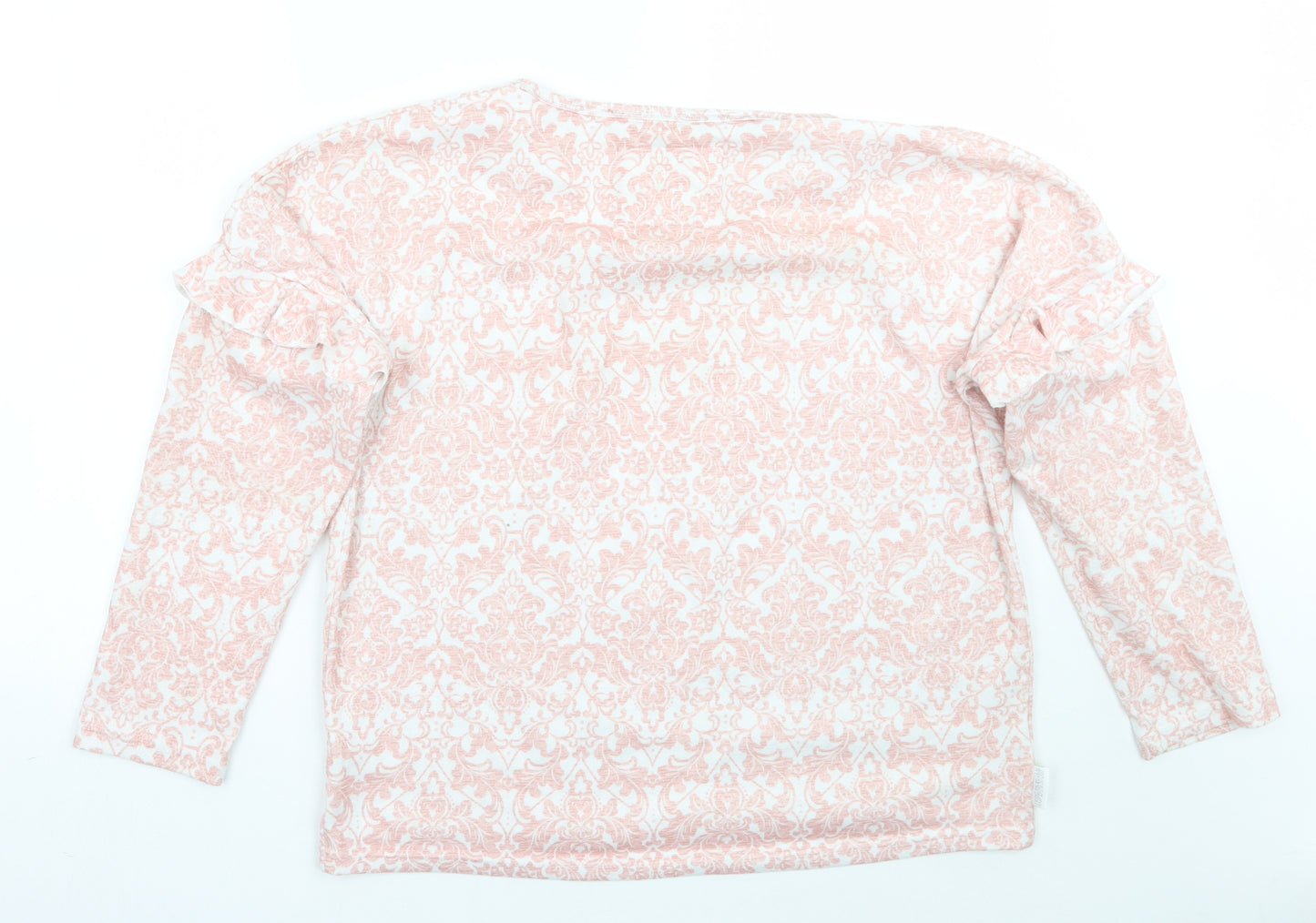 TU Womens White Floral  Pullover Jumper Size 12