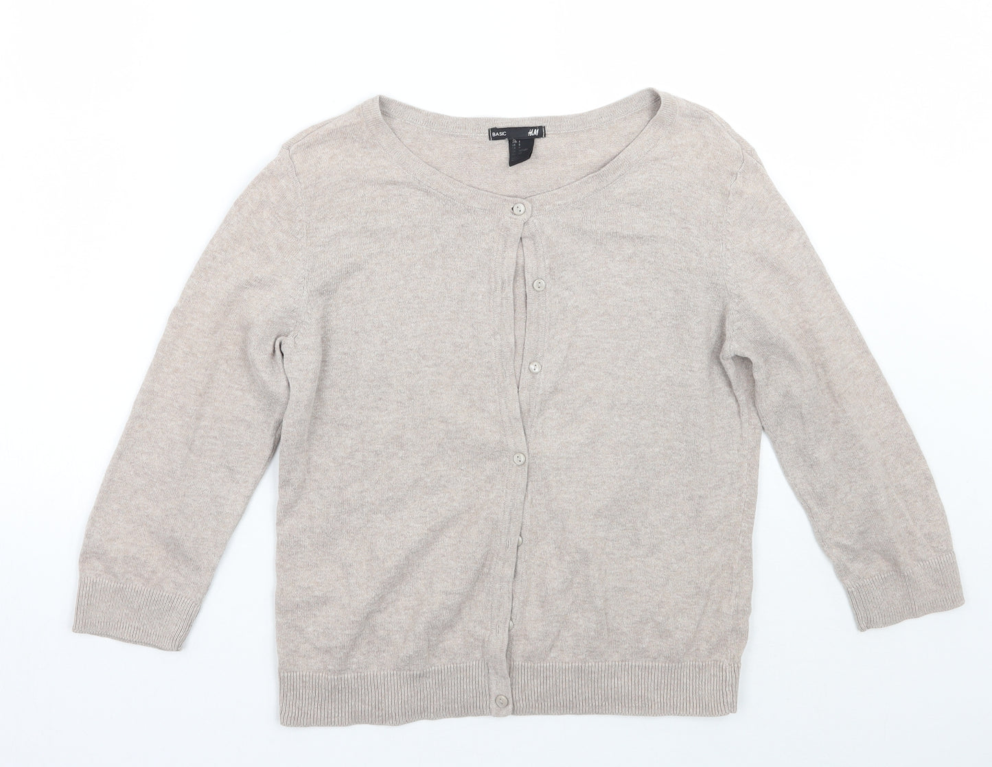 H&M Womens Beige   Cardigan Jumper Size S