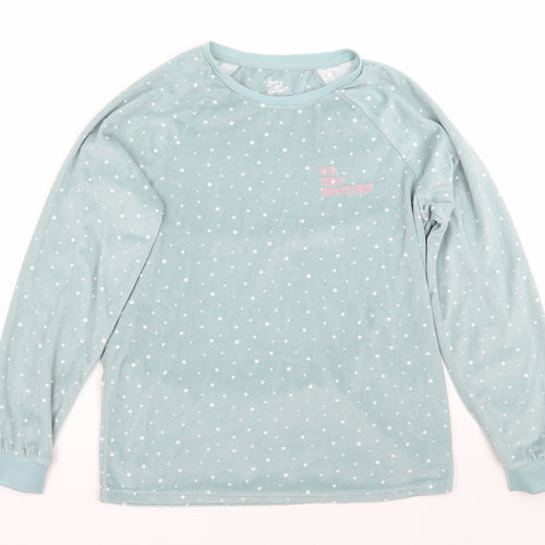 Love to lounge Womens Green Polka Dot  Top Pyjama Top Size 6  - Do not disturb