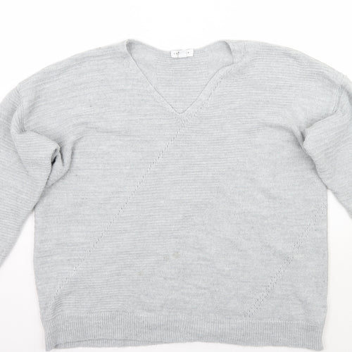 Topshop Womens Grey   Pullover Jumper Size L