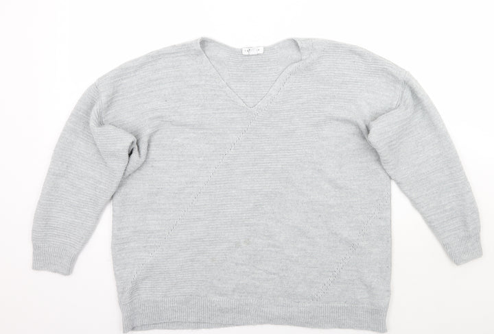 Topshop Womens Grey   Pullover Jumper Size L