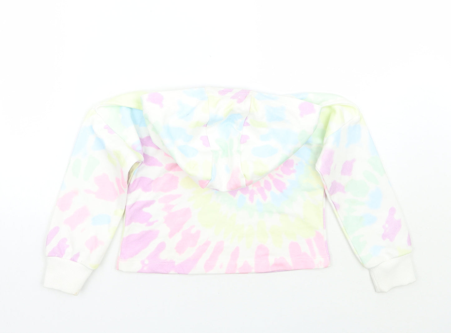 F&F Girls White Geometric  Pullover Hoodie Size 4-5 Years