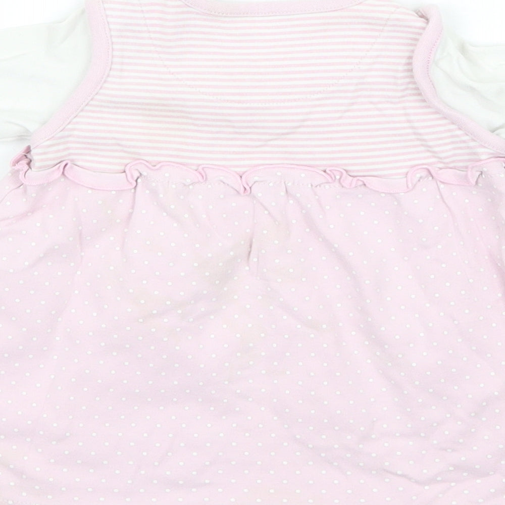 Nutmeg Girls Pink Striped  T-Shirt Dress  Size 3-6 Months  - disney