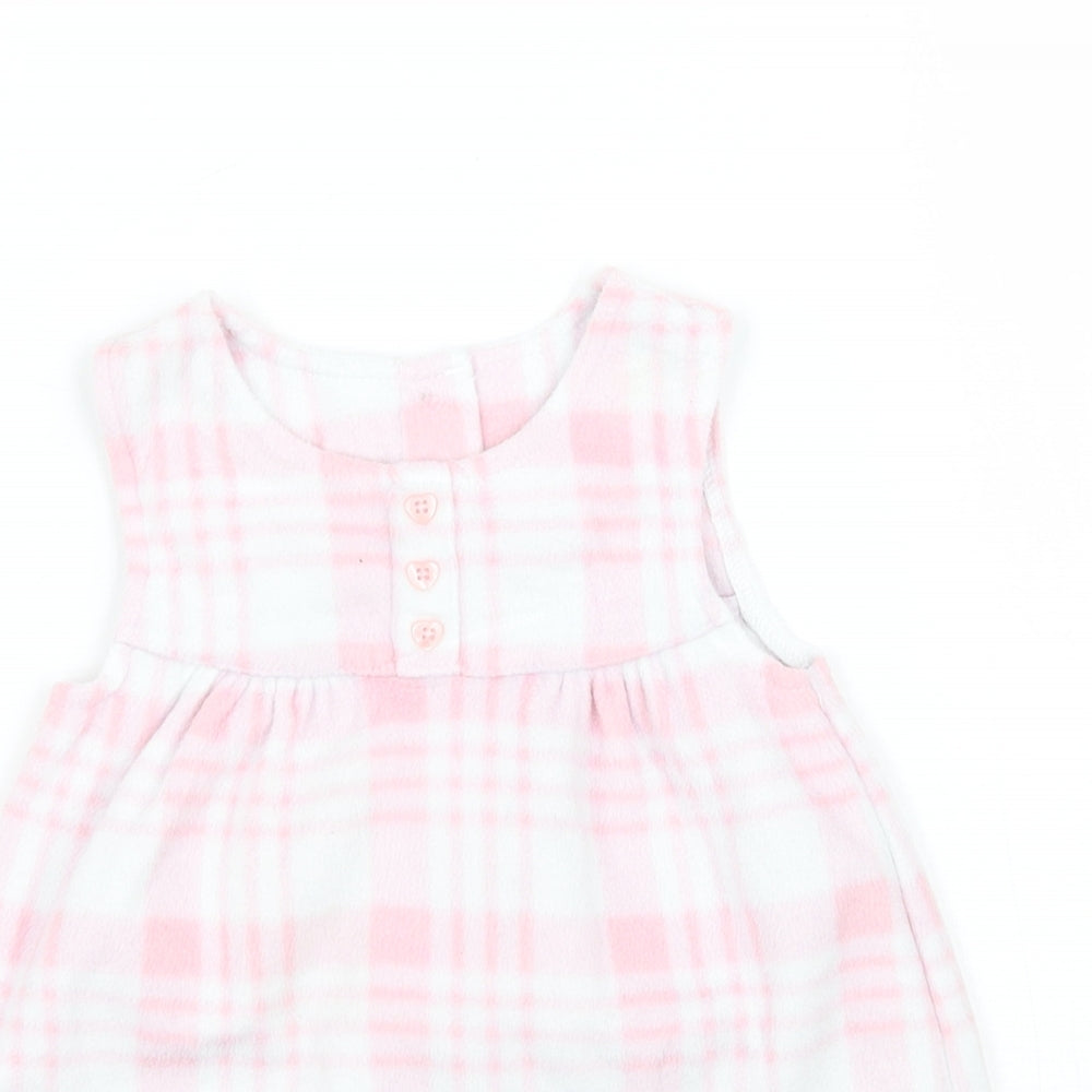 George Girls Pink Check  A-Line  Size 6-9 Months