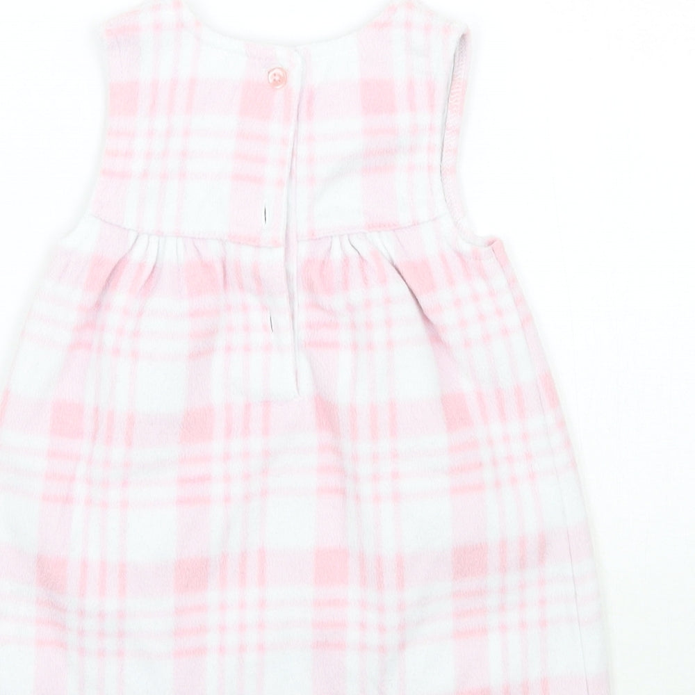 George Girls Pink Check  A-Line  Size 6-9 Months