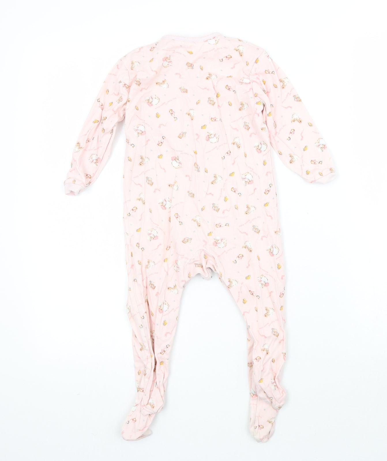 Marks and Spencer Girls Pink Animal Print  Babygrow One-Piece Size 12-18 Months