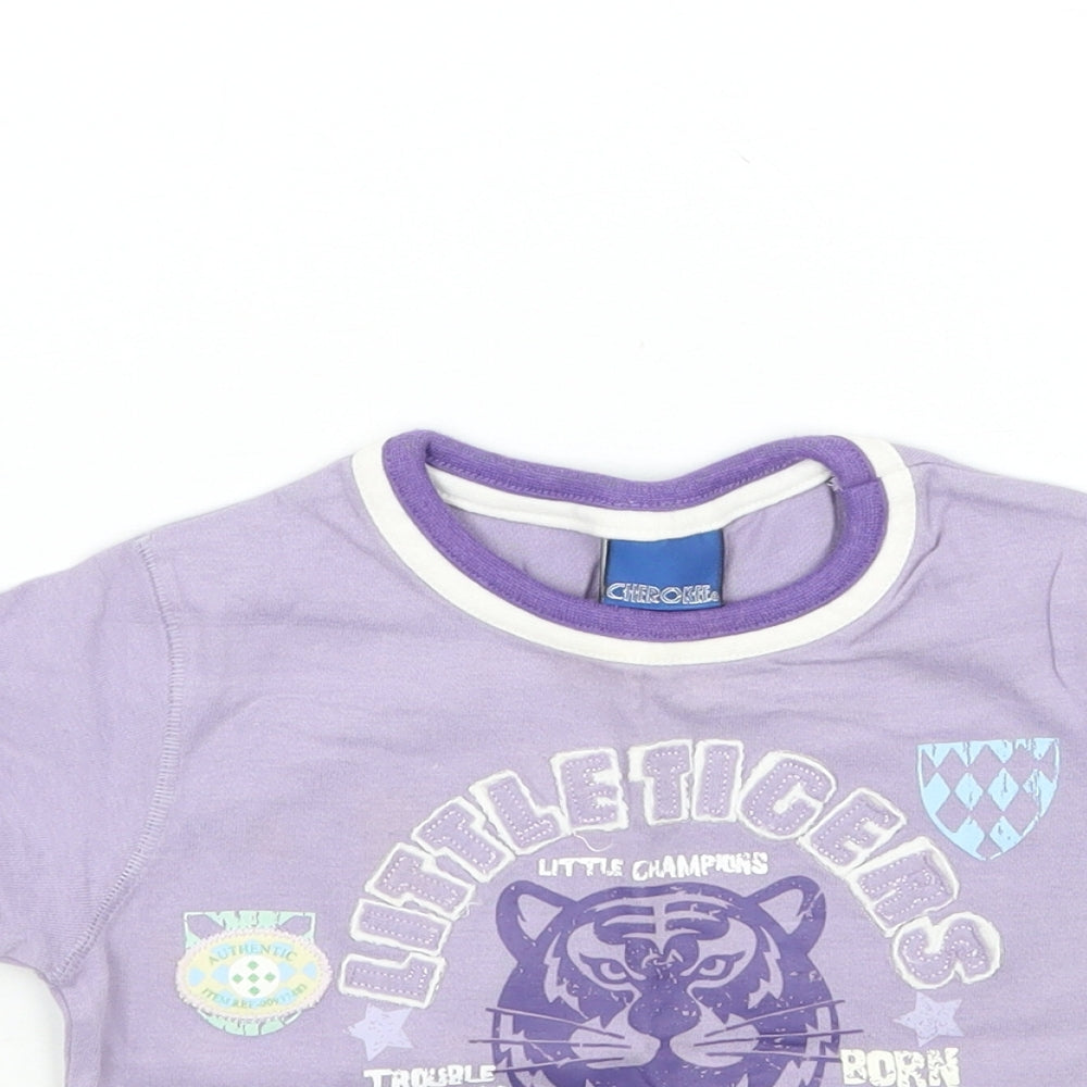 Cherokee Baby Purple   Basic T-Shirt Size 6-9 Months