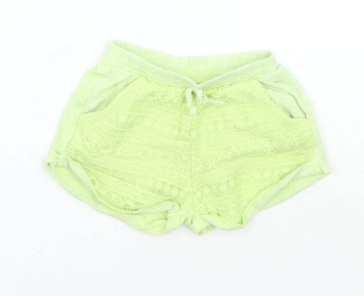 Zara Girls Green Floral  Cropped Trousers Size 12-18 Months