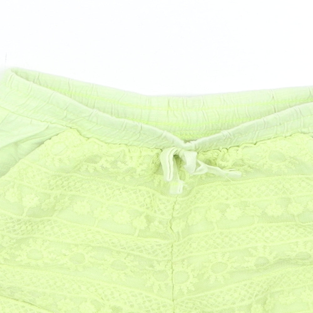 Zara Girls Green Floral  Cropped Trousers Size 12-18 Months