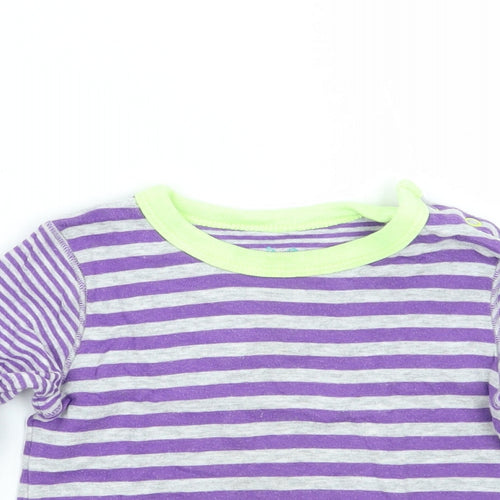 Marks and Spencer Baby Purple Striped  Basic T-Shirt Size 12-18 Months