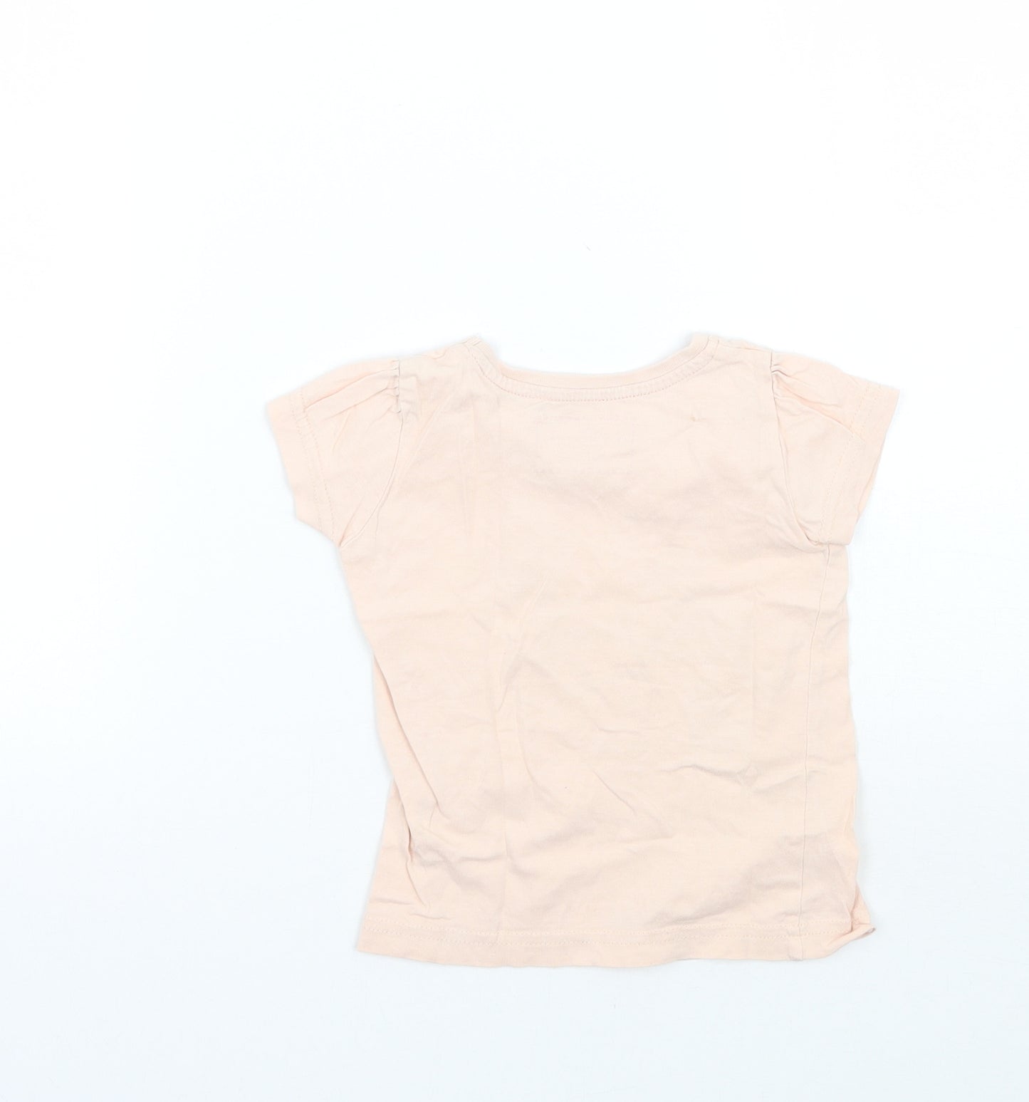 Young Dimension Girls Pink Animal Print  Basic T-Shirt Size 18-24 Months