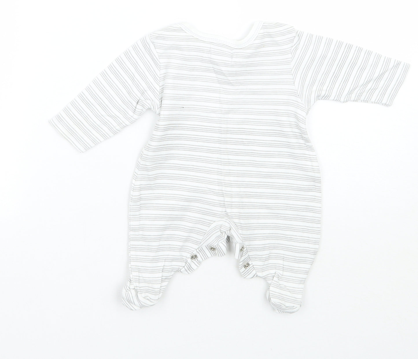 Baby benito Baby White Striped  Babygrow One-Piece Size 0-3 Months