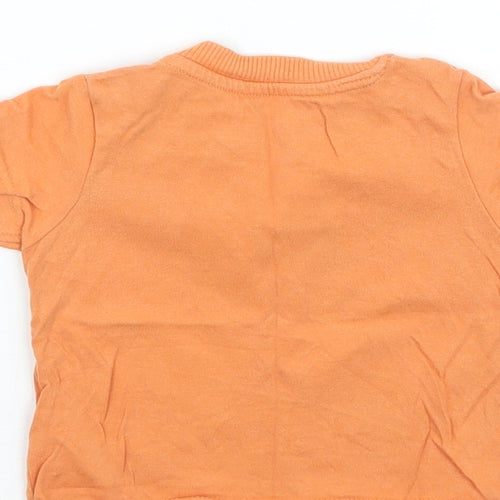 Nutmeg Baby Orange Animal Print  Basic T-Shirt Size 3-6 Months