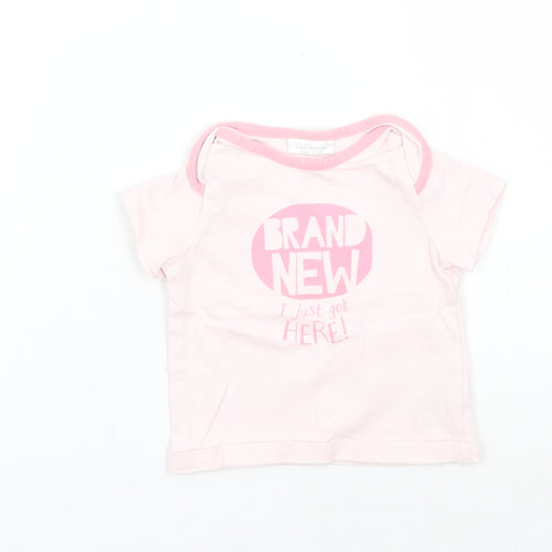 NEXT Girls Pink   Basic T-Shirt Size 0-3 Months