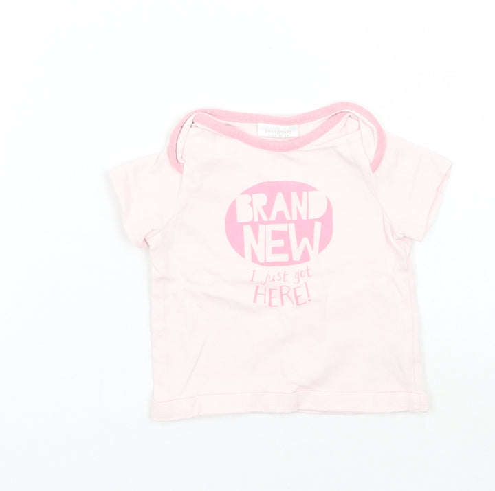 NEXT Girls Pink   Basic T-Shirt Size 0-3 Months