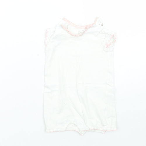 Mammas & Pappas Girls White   Babygrow One-Piece Size 0-3 Months