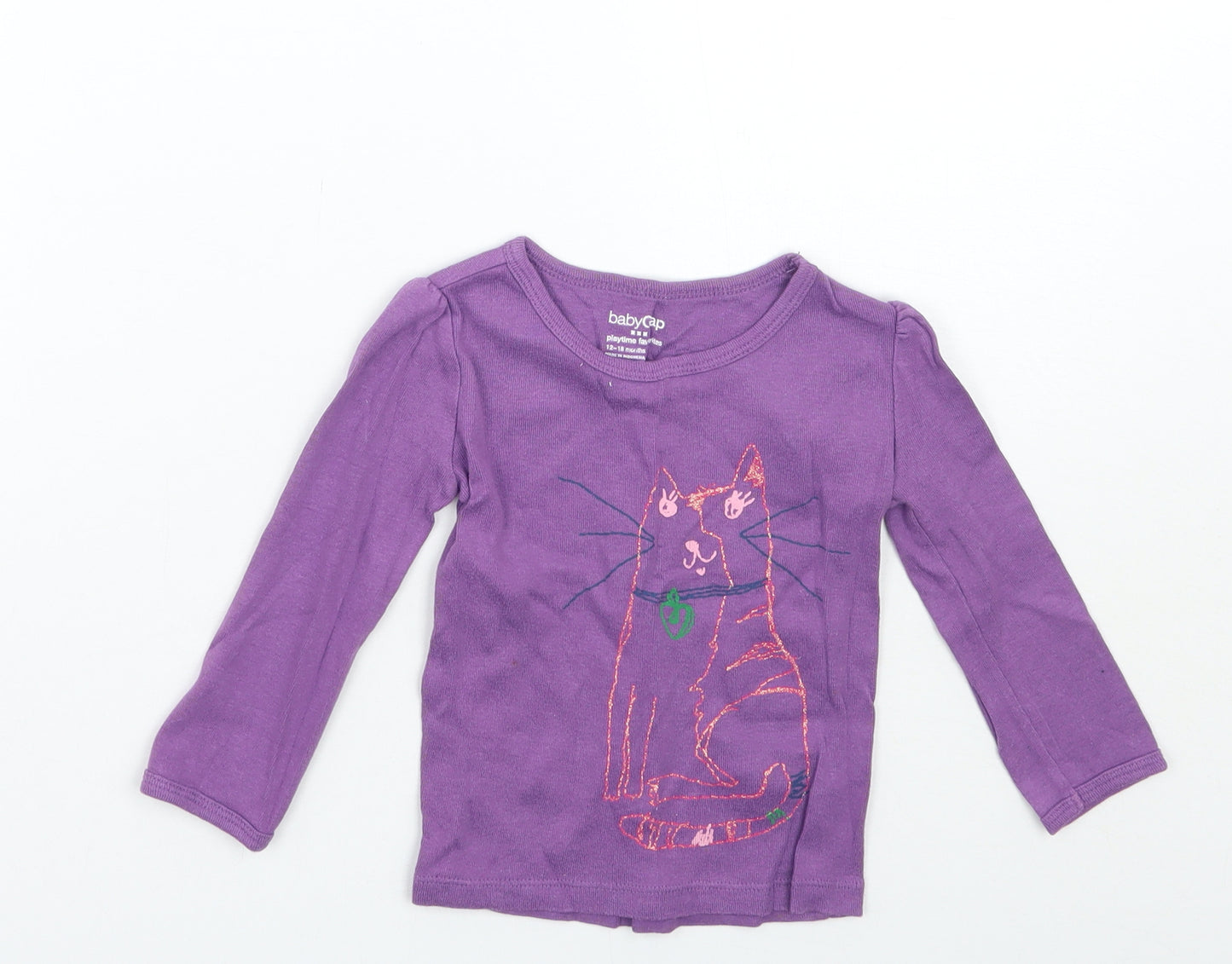Gap Girls Purple   Basic T-Shirt Size 12-18 Months