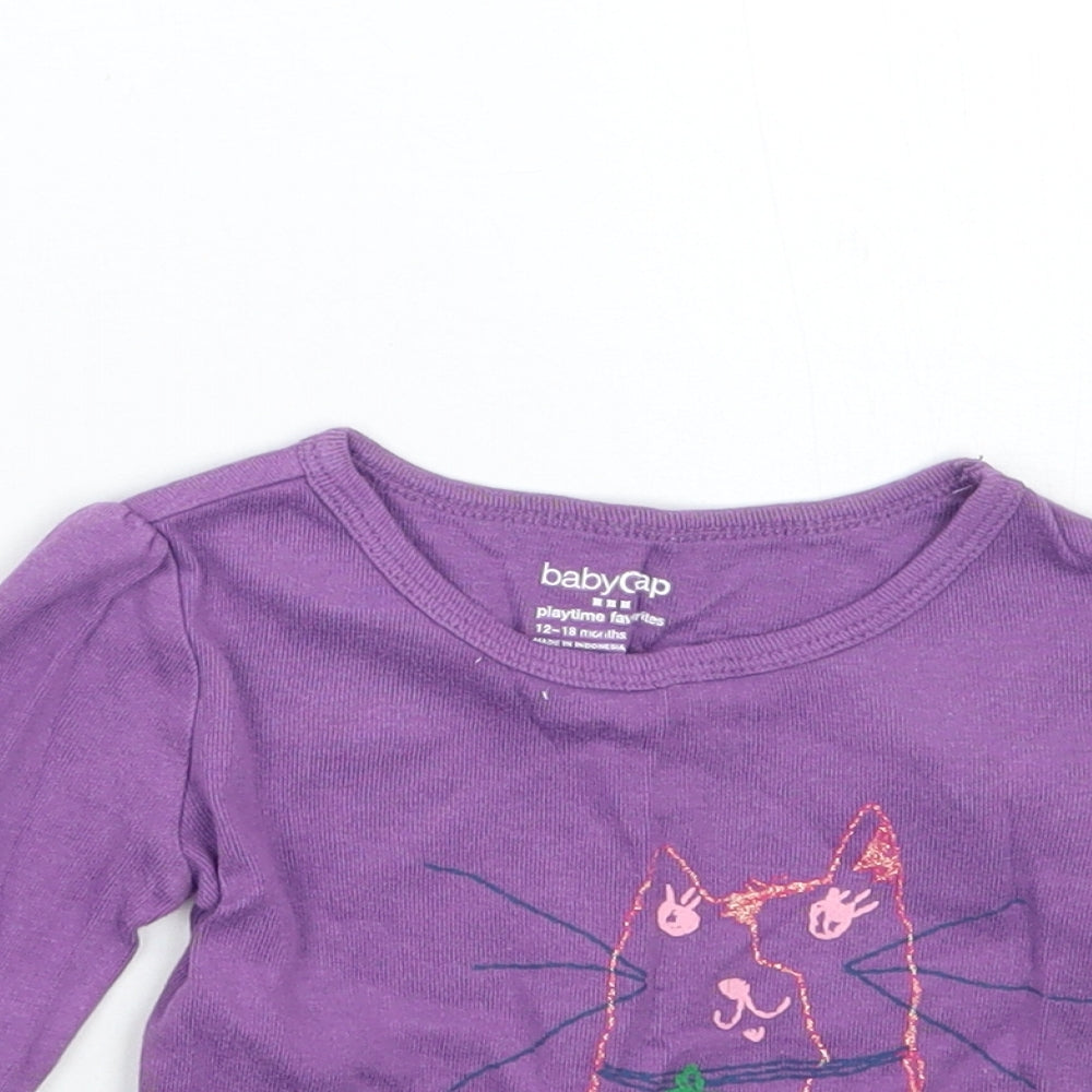 Gap Girls Purple   Basic T-Shirt Size 12-18 Months