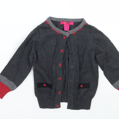 Shrinking Violet Girls Grey   Cardigan Jumper Size 12-18 Months