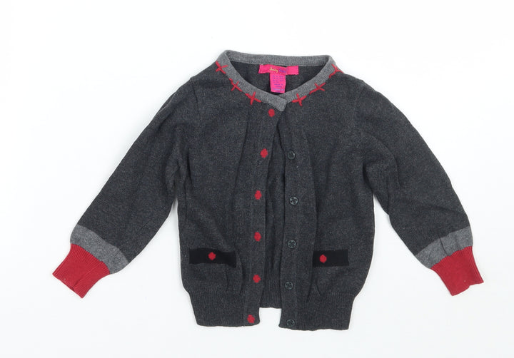 Shrinking Violet Girls Grey   Cardigan Jumper Size 12-18 Months