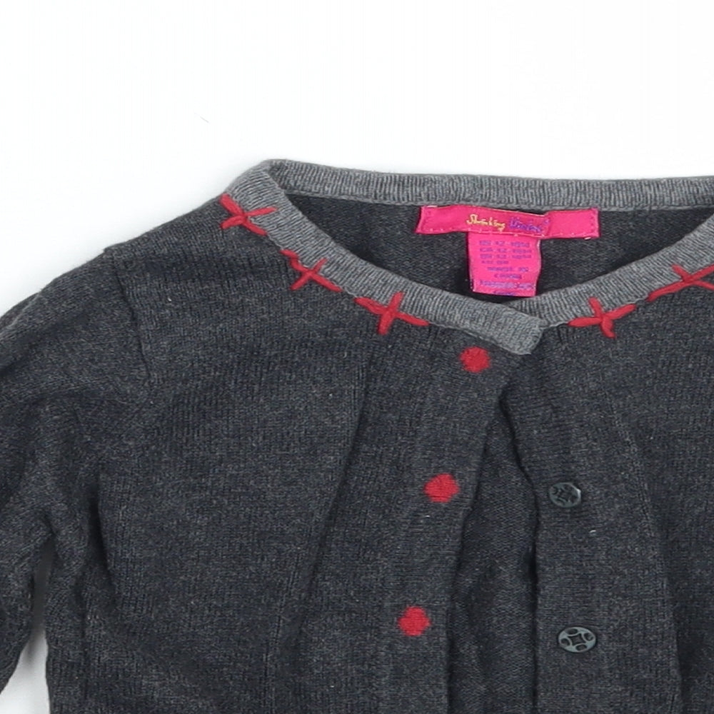 Shrinking Violet Girls Grey   Cardigan Jumper Size 12-18 Months