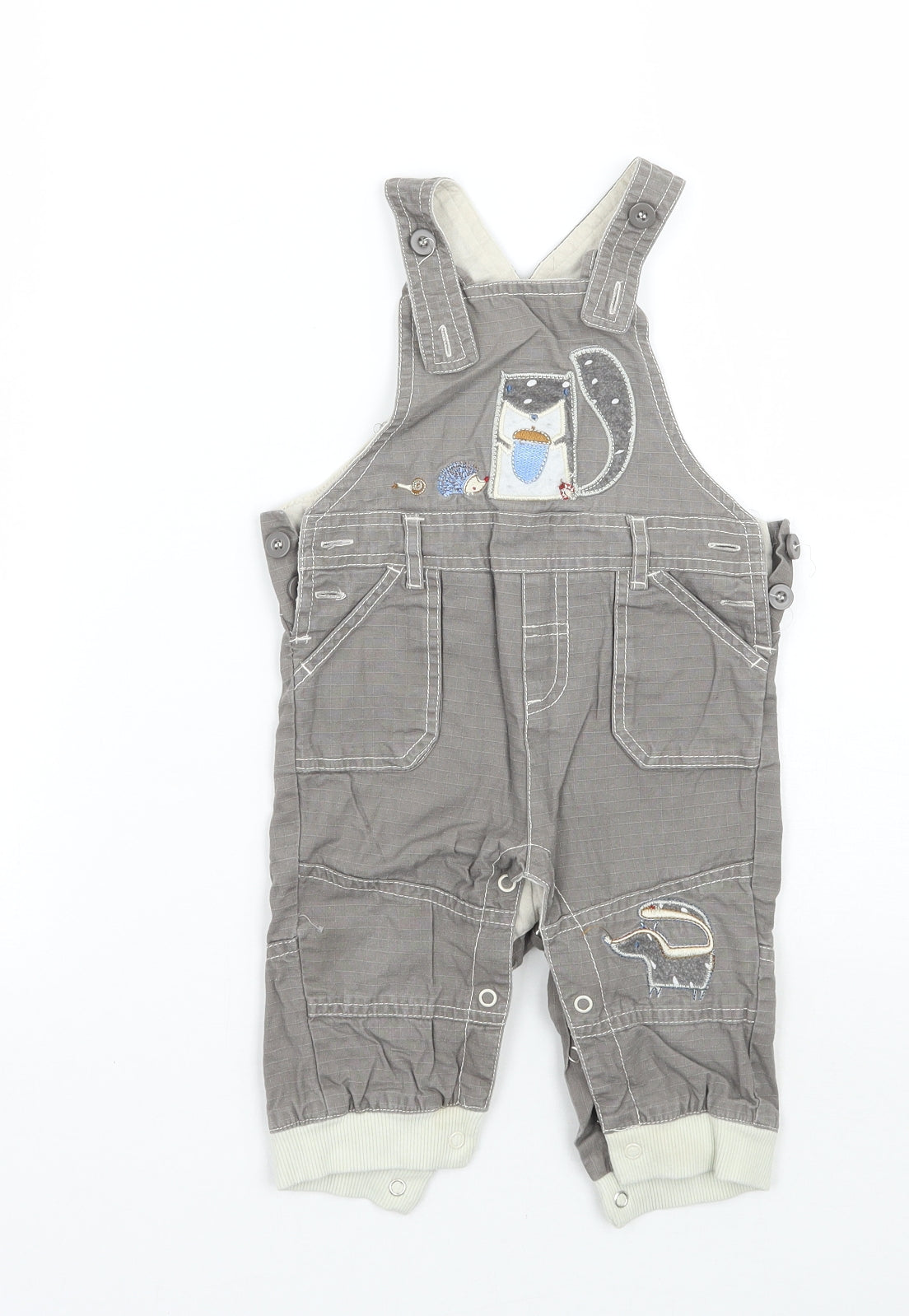 TU Boys Brown   Dungaree One-Piece Size 6-9 Months