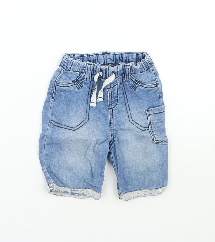 Nutmeg Boys Blue Cargo Jeans Size 9-12 Months