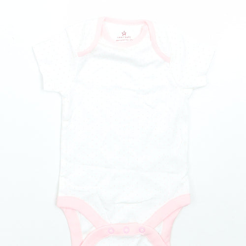 NEXT Girls White Polka Dot  Babygrow One-Piece Size 3-6 Months