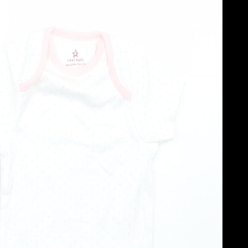 NEXT Girls White Polka Dot  Babygrow One-Piece Size 3-6 Months