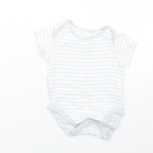 Mothercare Baby Grey Striped  Babygrow One-Piece Size 6-9 Months